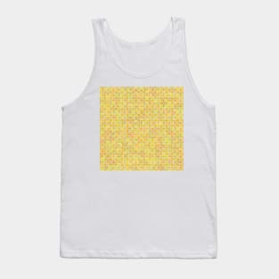 Geometric Flower Petal Pattern (Yellow) Tank Top